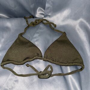Veronica Beard Khaki Bikini Top